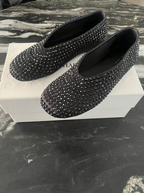 KHAITE Marcy Crystal-Embellished Ballerinas - Brand New!